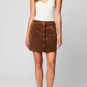Worn once blank nyc suede button down mini skirt in brown caramel macchiato